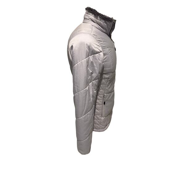 Cabela’s Women Small PrimaLoft Insulated Puffer Jacket Gray Quilted Fleece Lined - Picture 5 of 7